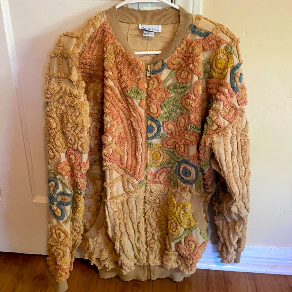 Vintage Grandma Bomber Sweater/Jacket